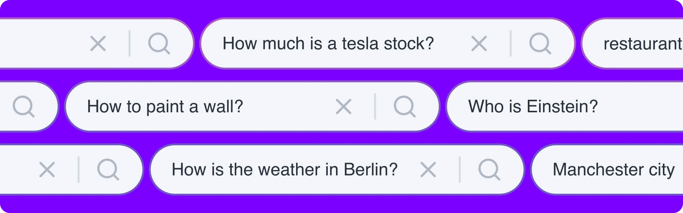 Search engine inputs